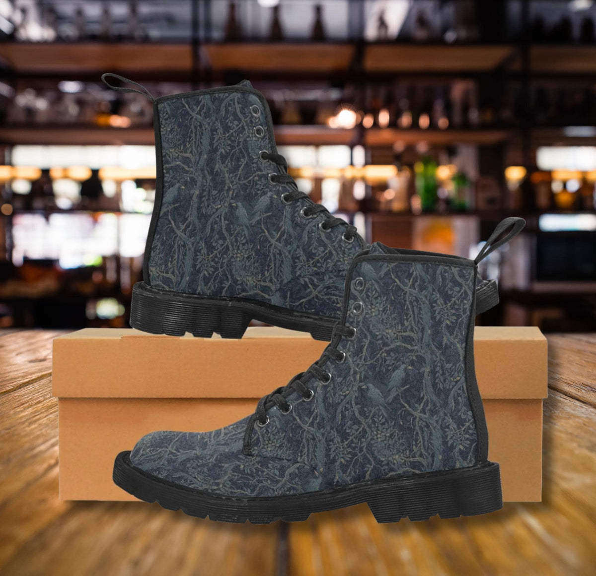 William Morris Inspired Crow Design Footwear