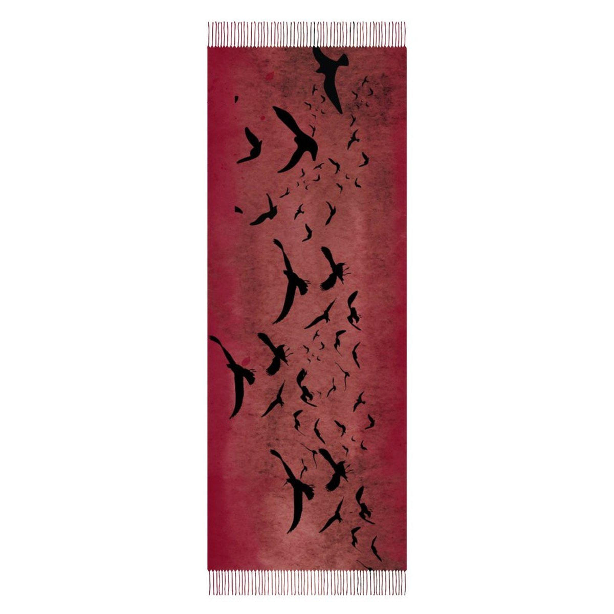 Raven Oxblood Scarf Christmas Gift for Witchy Mom Moody Gothic Shawl Cape Sorcière Crow Scarf for Halloween Festival Witchy Wrap for Bestie