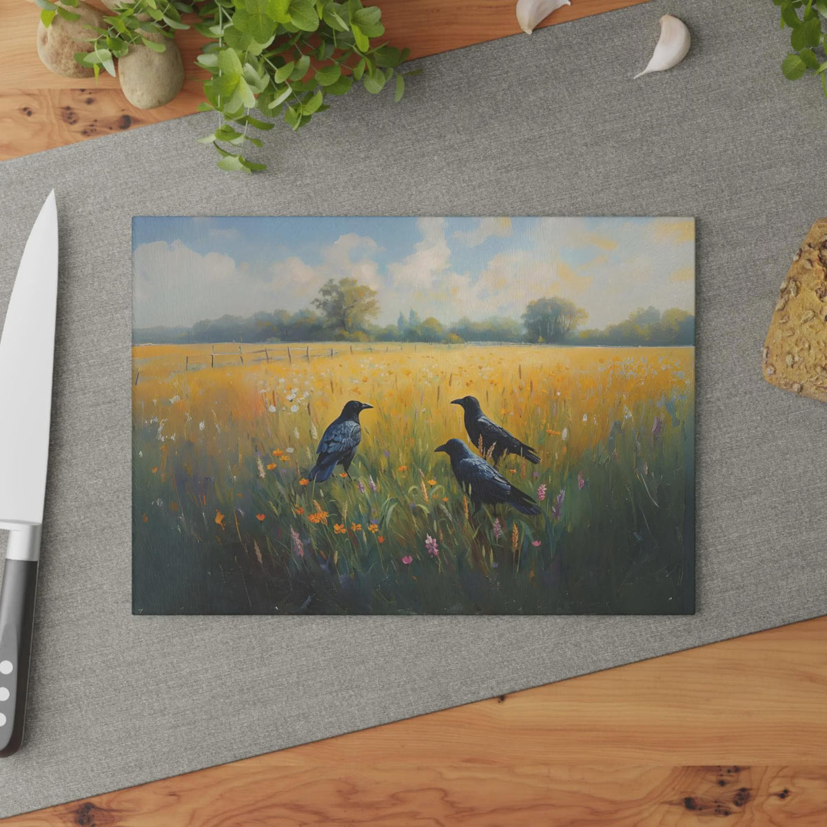 Cottagecore Farmhouse Gift Idea for Crow Lover Kitchen Witch Idea for Autumn Host Gift Fairytale Castle Storybook Decor for Whimsical Home