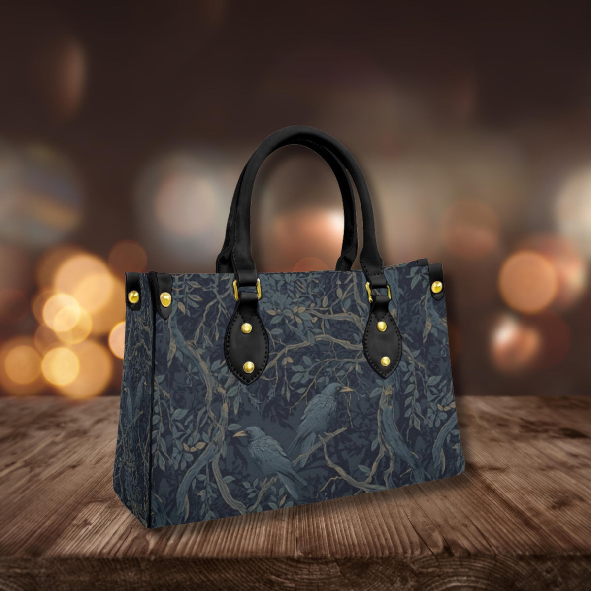 Dark Romance Crow Floral Handbag