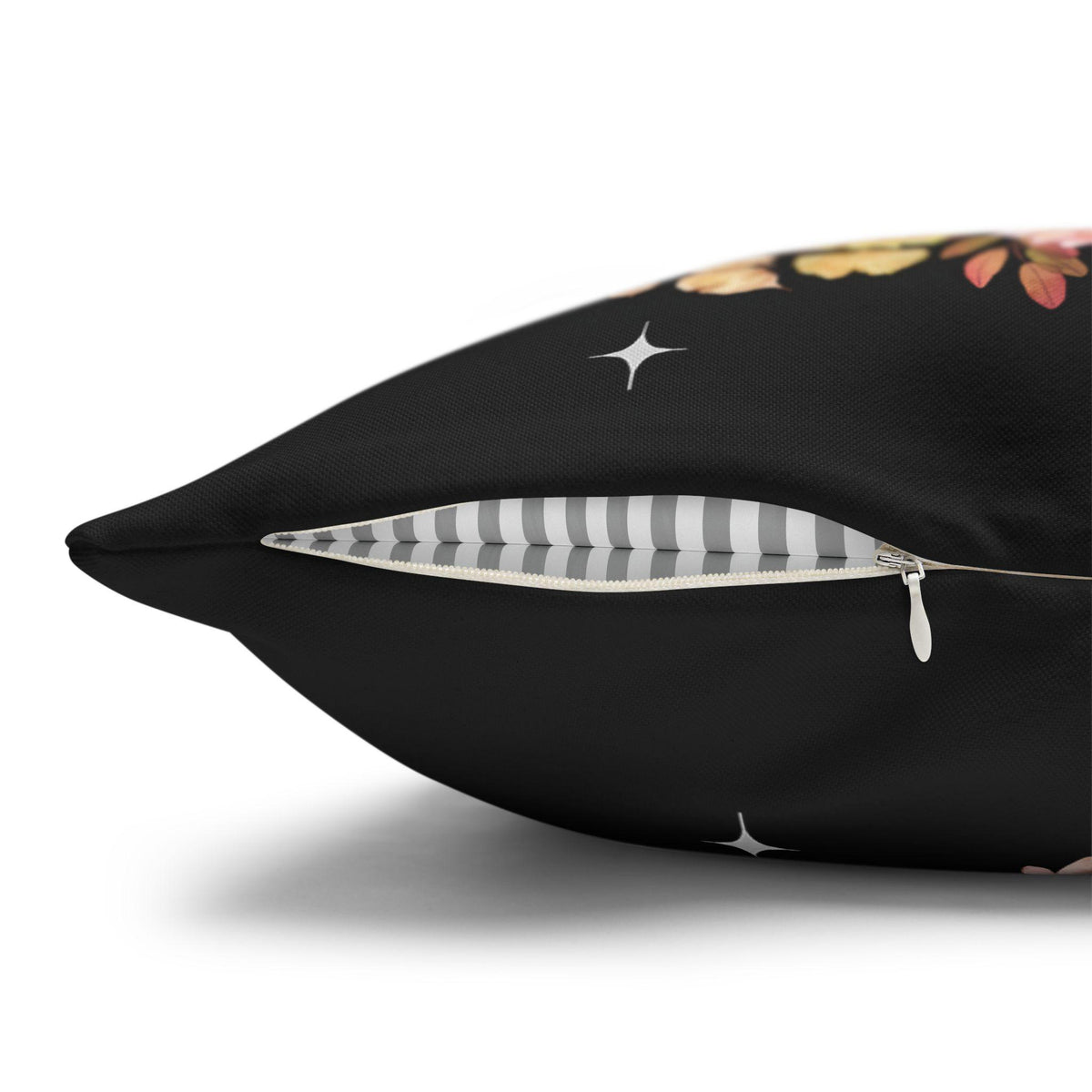 Crescent Moon in Florals Pillowcase | Moon Floral Crushed Velvet Blanket