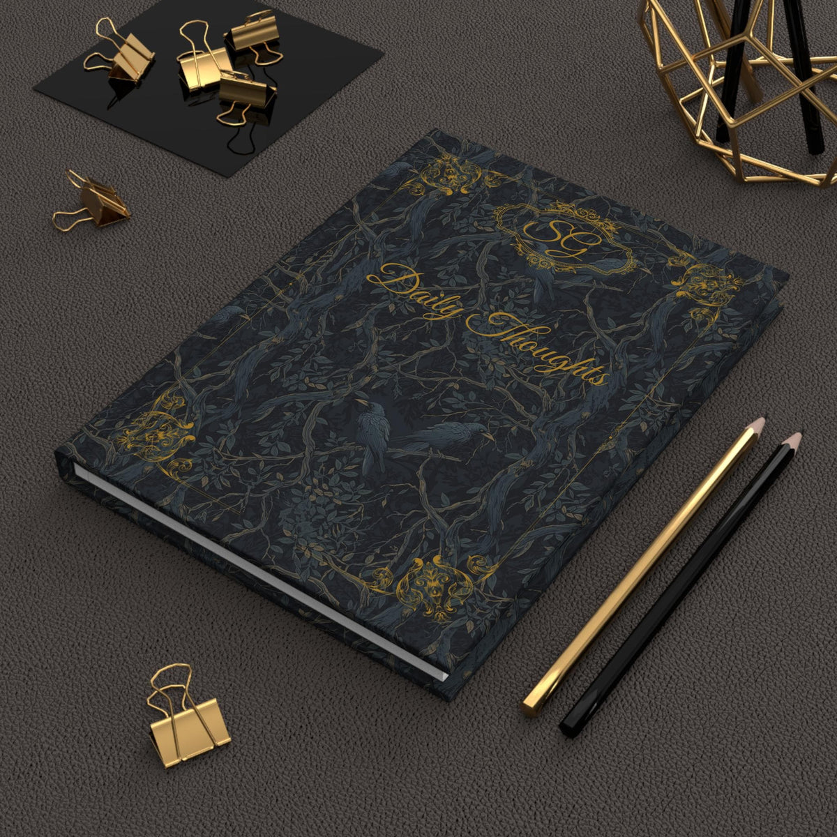 William Morris Crow Inspired Daily Thoughts Hardcover Journal