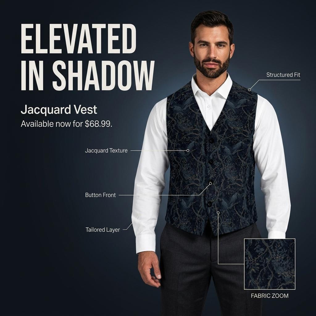 Ren Faire William Morris Inspired Wedding Guest Father of the Bride Gift for Dad Dark Academia Goth Victorian Vest Groomsman Cool Dads Club