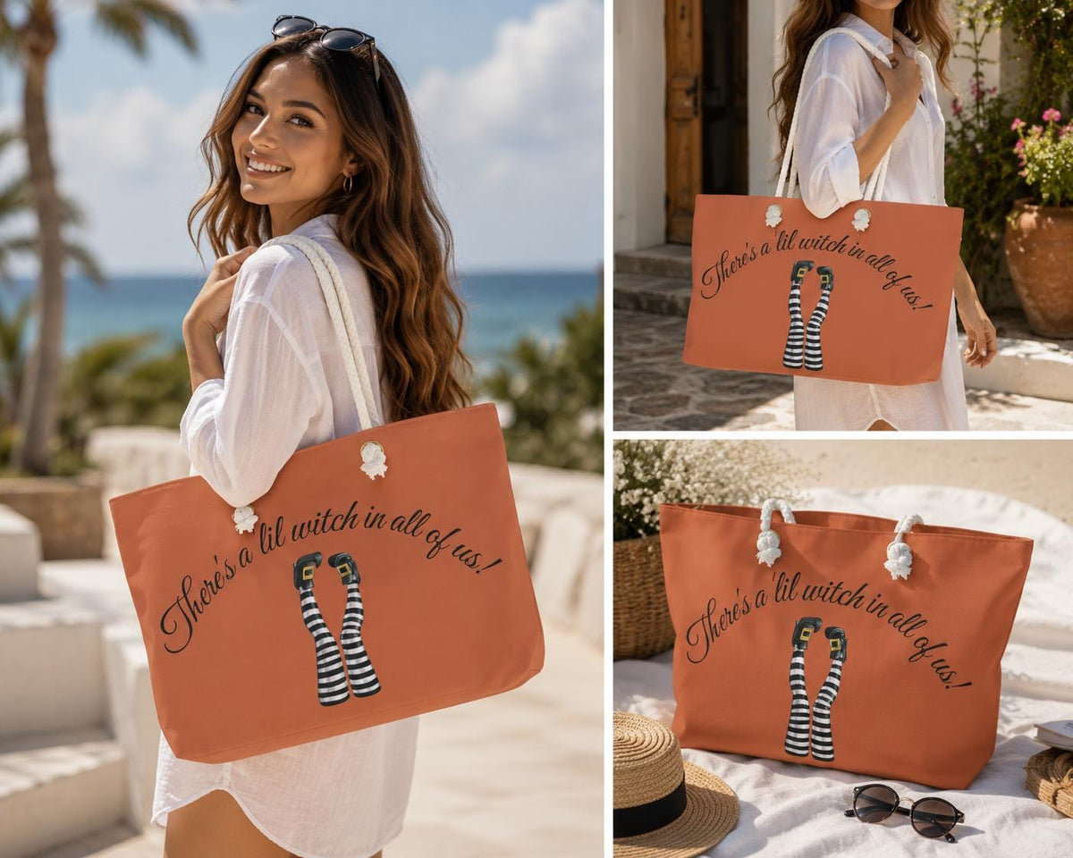 Lil" Bit of Witch in all of us! Personalized Weekender Tote