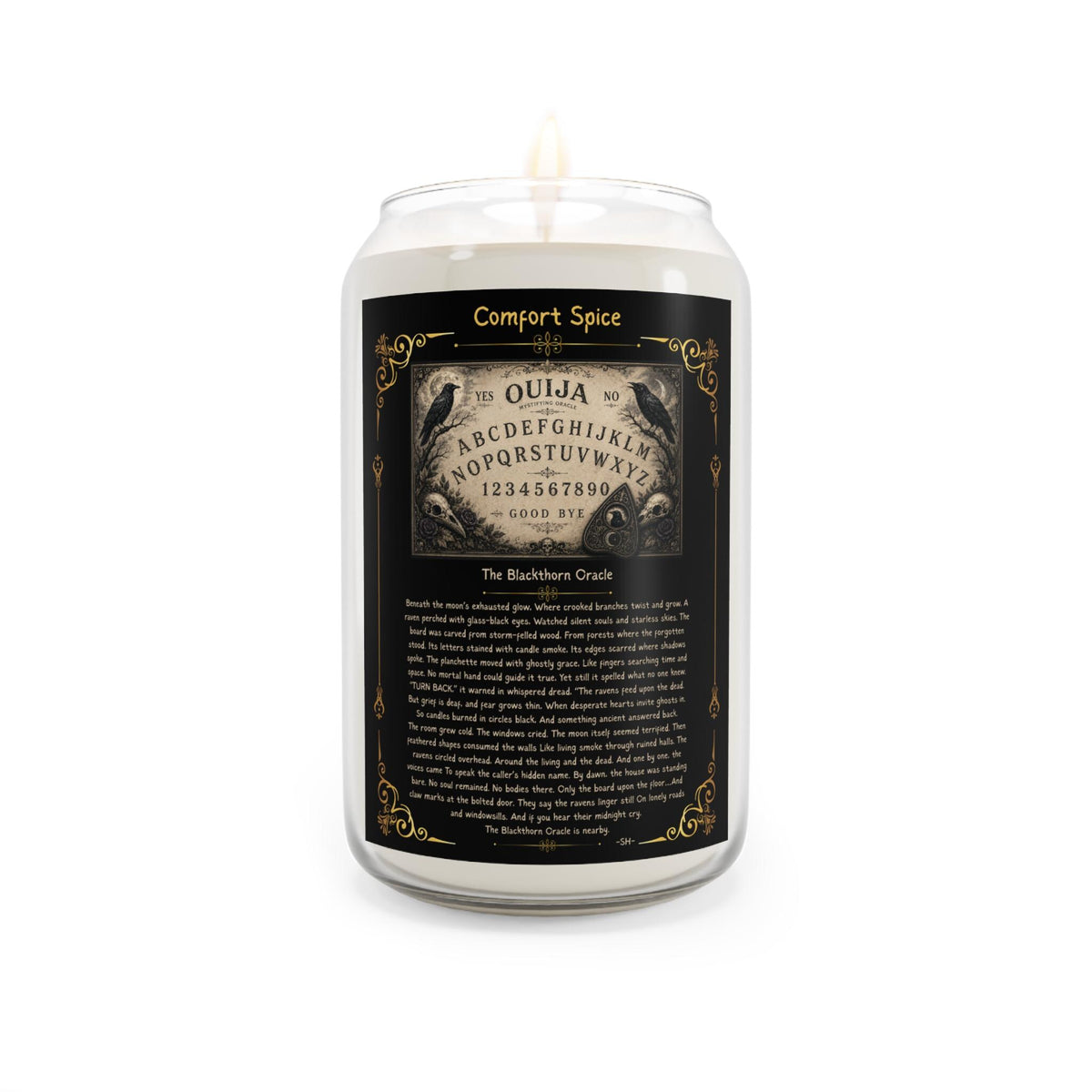 Ouija Board Occult Gift Candle