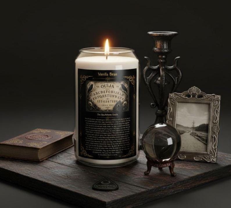 Ouija Board Occult Gift Candle