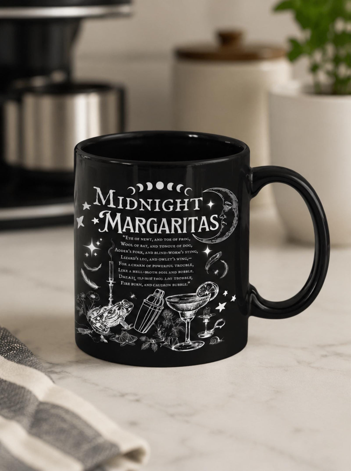 Best Friend Gift Practical Magic Midnight Margaritas Mug Witch Brew Ceramic Goth Movie Coffee Cup Witchy Owen Sisters Halloween Witches Brew