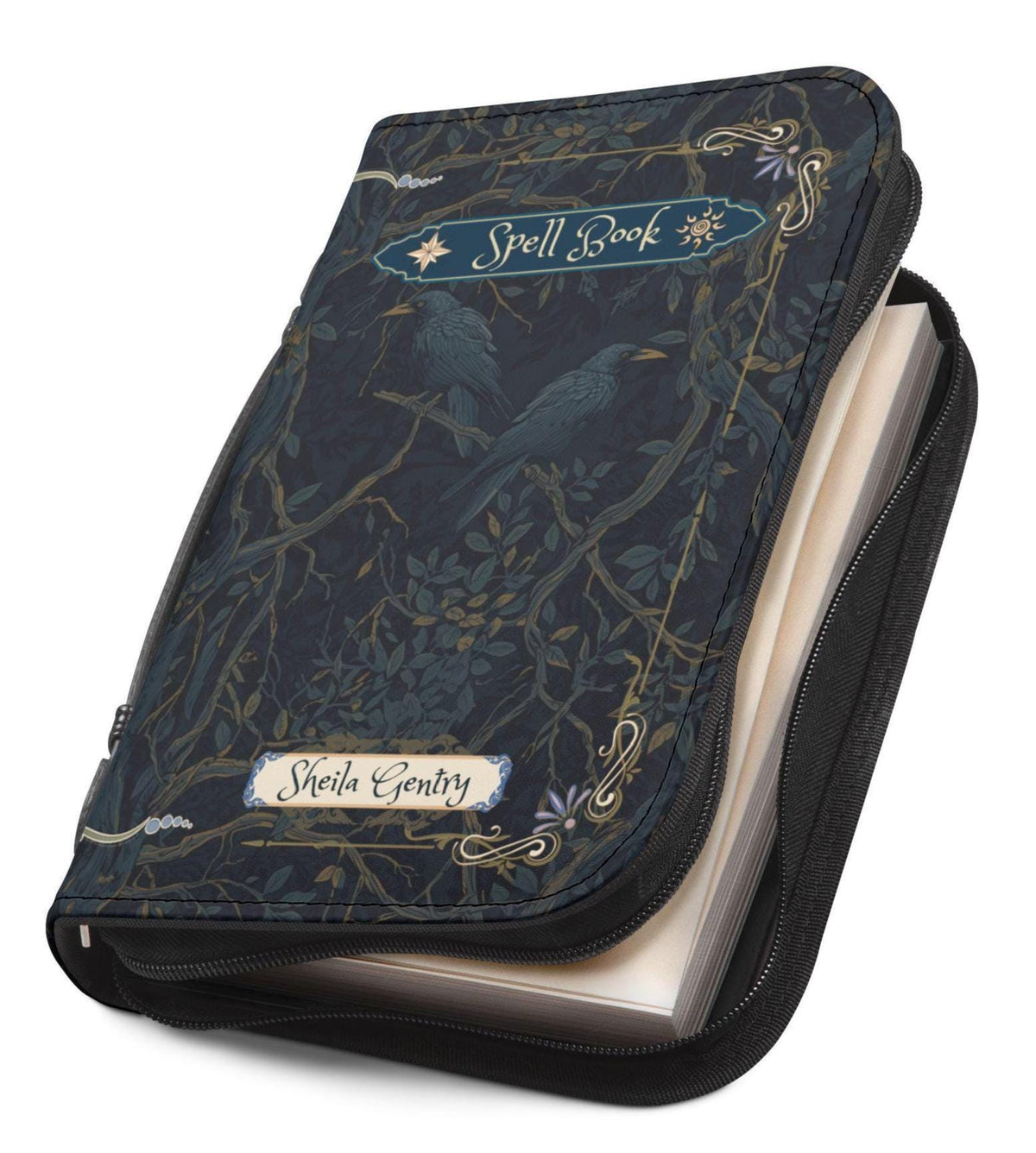 Raven Spell Book Cover Book of Shadows Protector