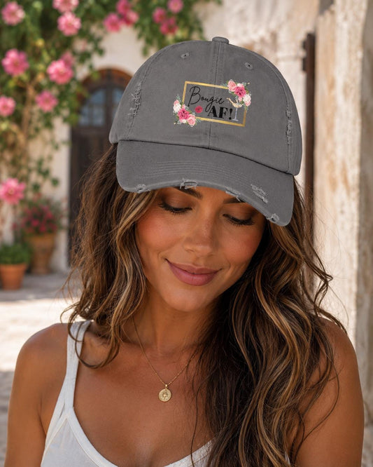 Brunch Attire Bestie Bougie AF Distressed Cotton Mom Gift