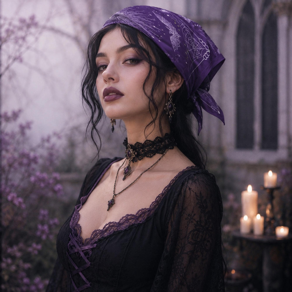 Spiderweb Bat Scarf