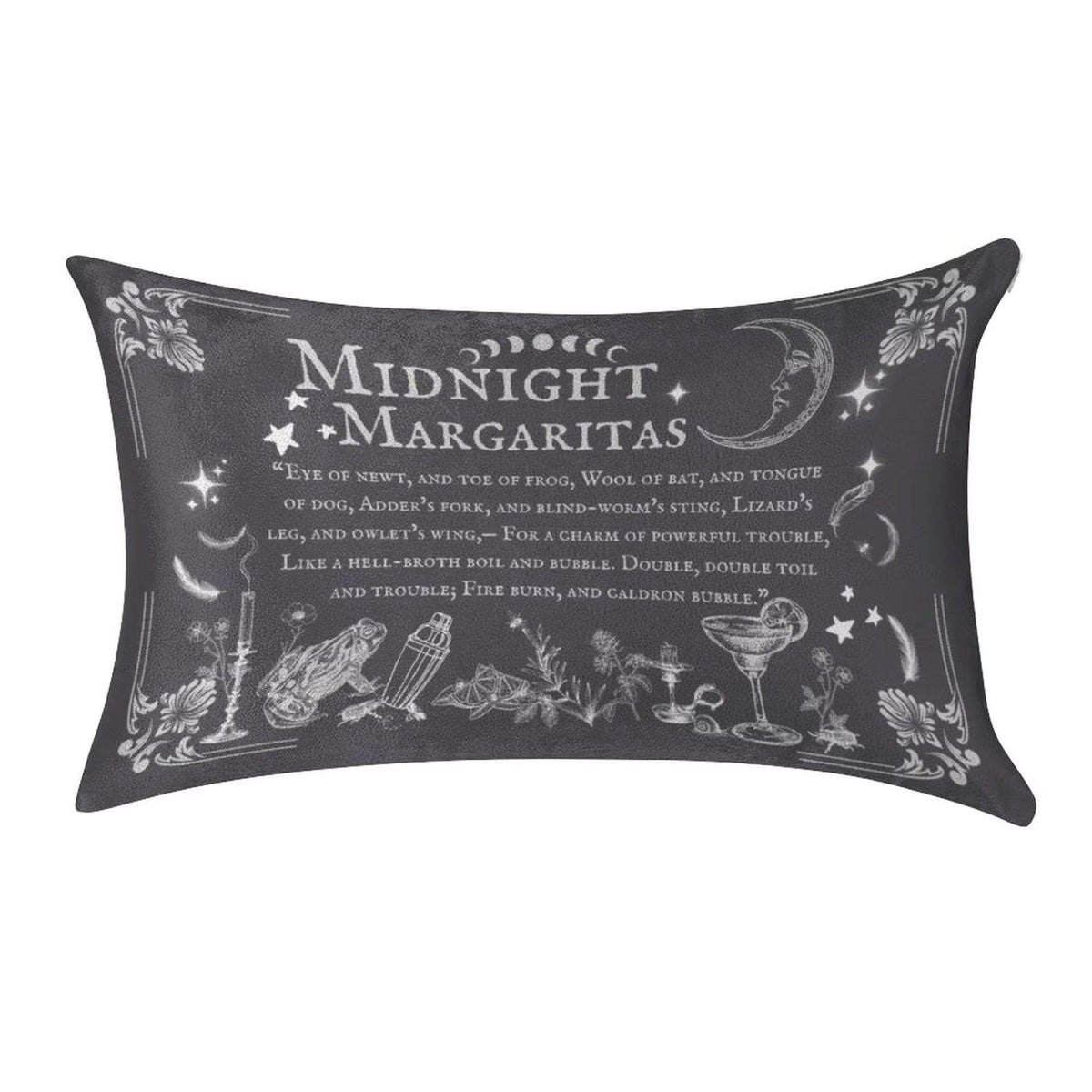 Witchy Halloween Vibes Home Gothic Decor Practical Magic Midnight Margaritas Velvet Pillowcase Witchcore Throw Gothic Pillowcase Giftforher