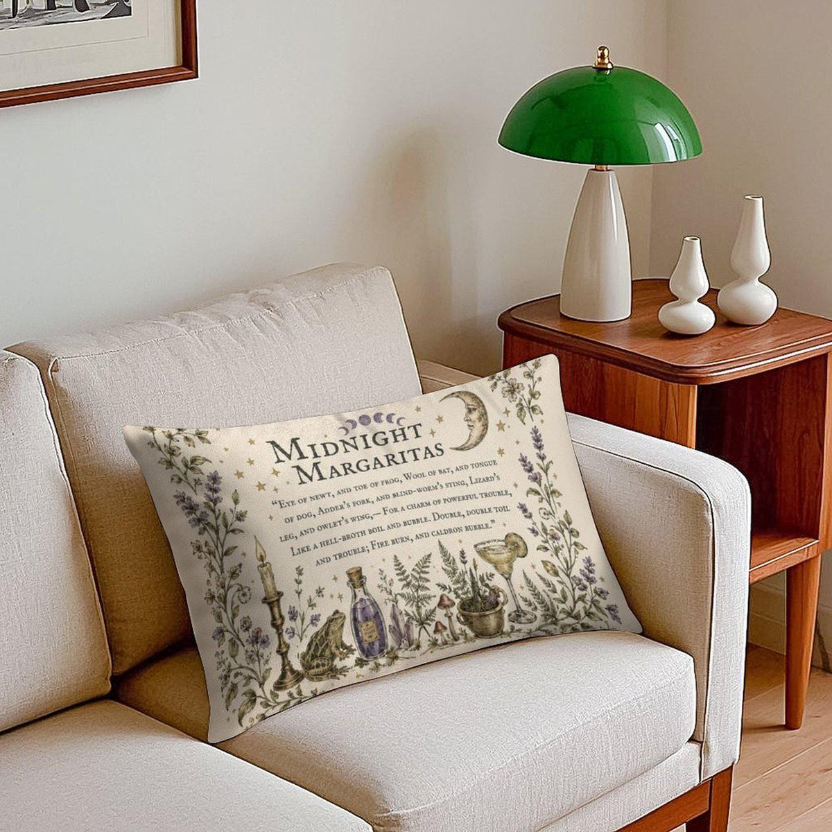 Practical Magic Midnight Margaritas Velvet Pillowcase Witchcore Halloween Throw Pillow Gothic Pillowcase Witch Gifts Decor Goth Witchy Vibes