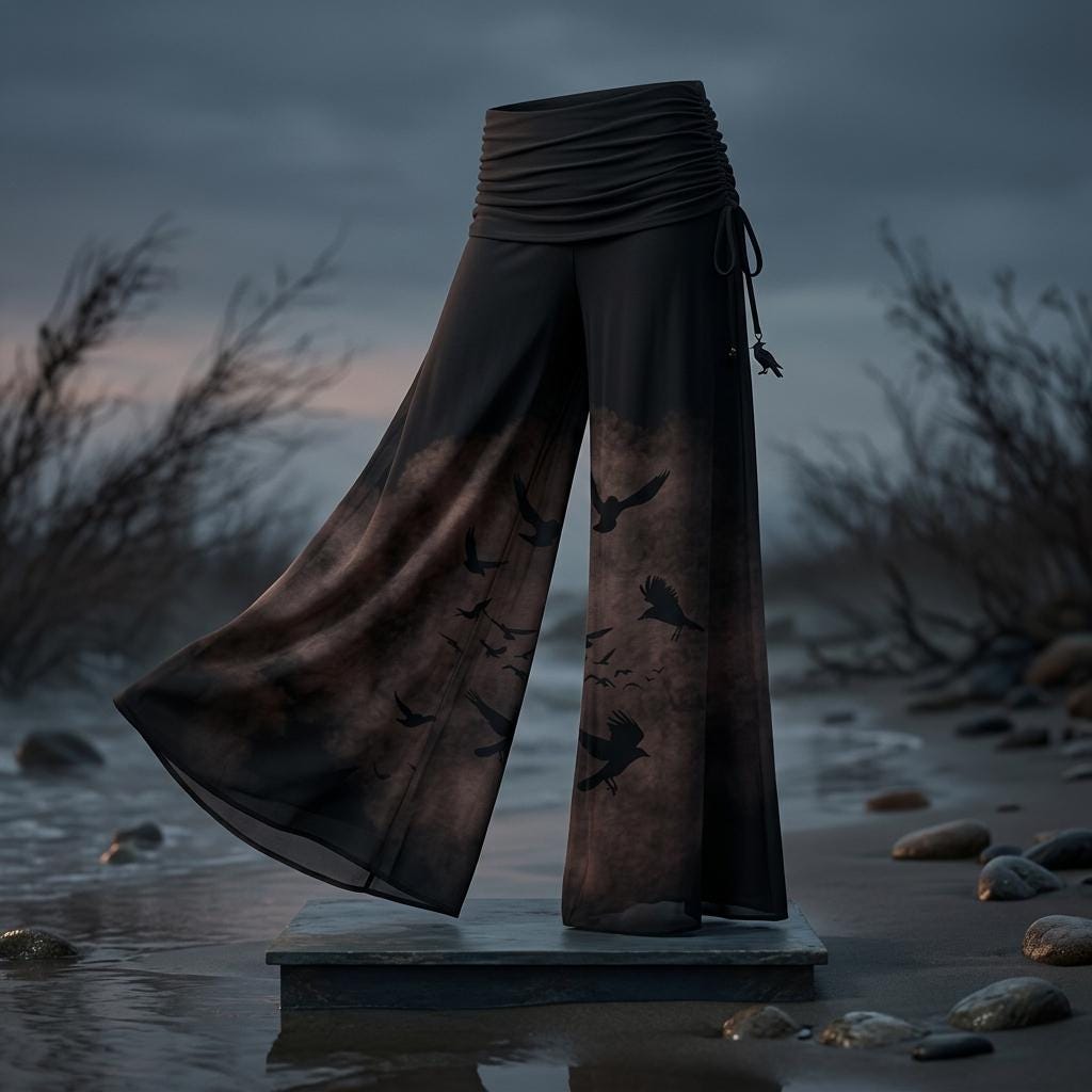 Murder of Crows Palazzo Pants and Skirt Design Collection