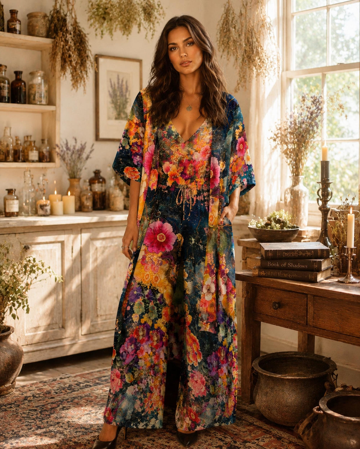 Festival Jumpsuit Outfit Hippy Cover-Up