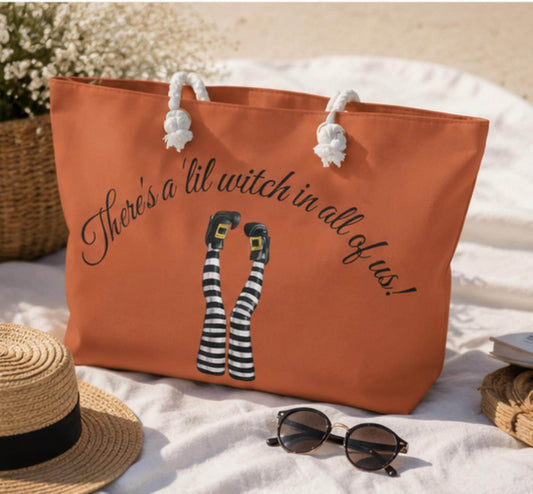 Lil" Bit of Witch in all of us! Personalized Weekender Tote