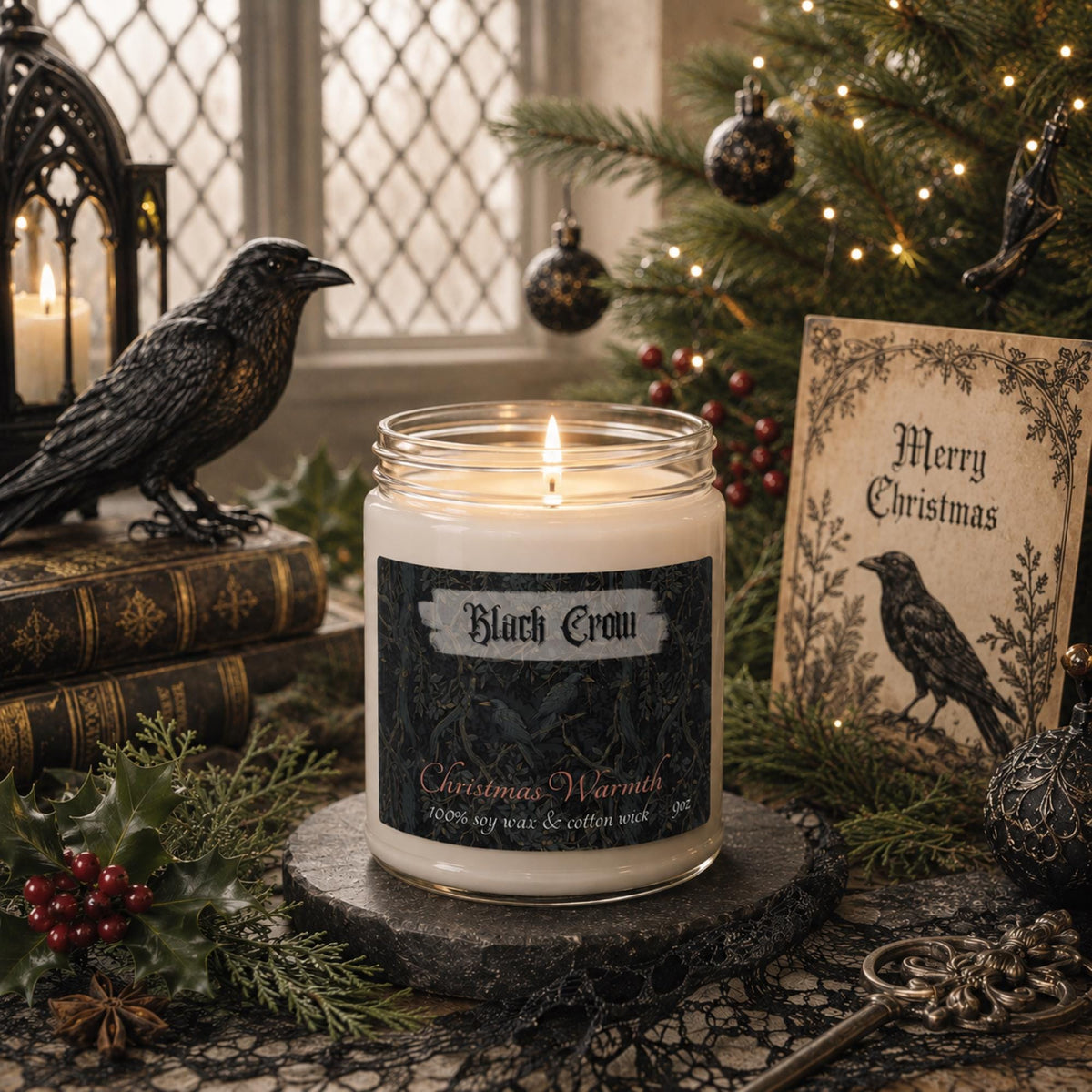 Witch Gift Ideas Gothic Holiday Crow Soy Candle