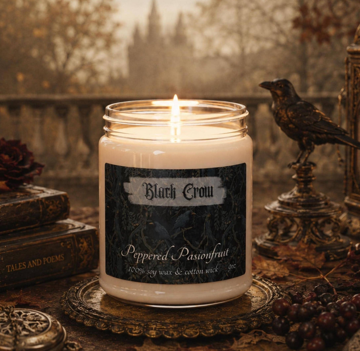 Witch Gift Ideas Gothic Holiday Crow Soy Candle