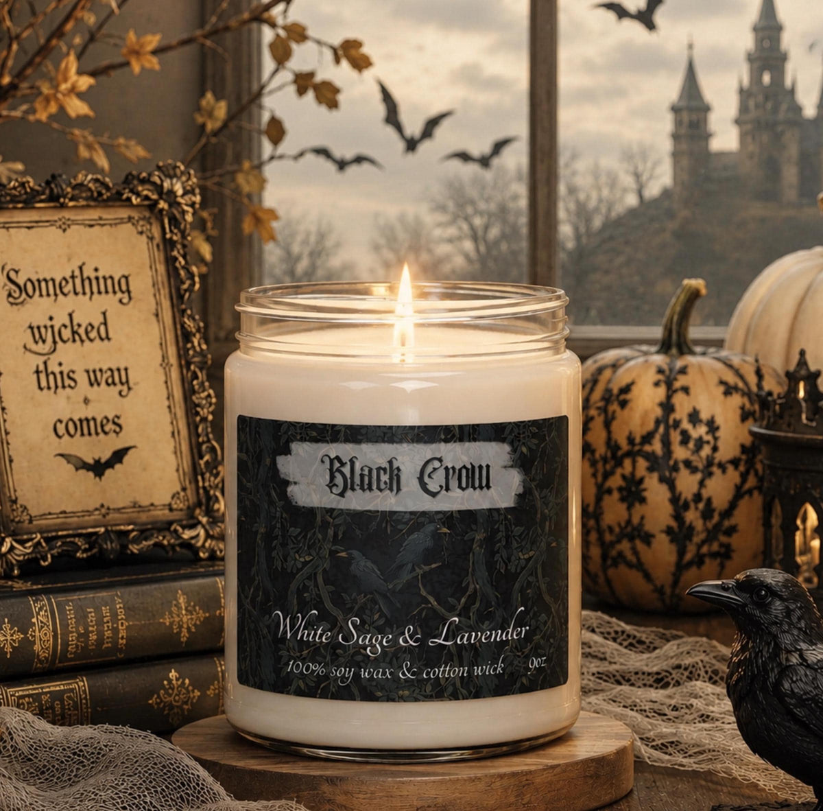 Witch Gift Ideas Gothic Holiday Crow Soy Candle