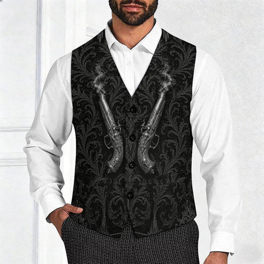 Father of Mayhem Route 66 Goth Clothes Vest Backroom Menswear Southern Gothic Gift Idea for Boyfriend Green Vest Western Cool Dads Club