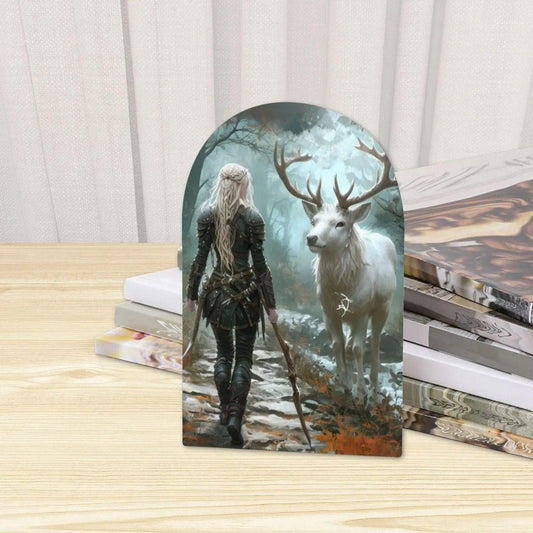 Reading Nook Decor Book Nook Book Gifts Throne of Glass Merch Bookish Gift for Sarah J Maas Fans Manon Blackbeak Wood Bookend Acotar Fantasy