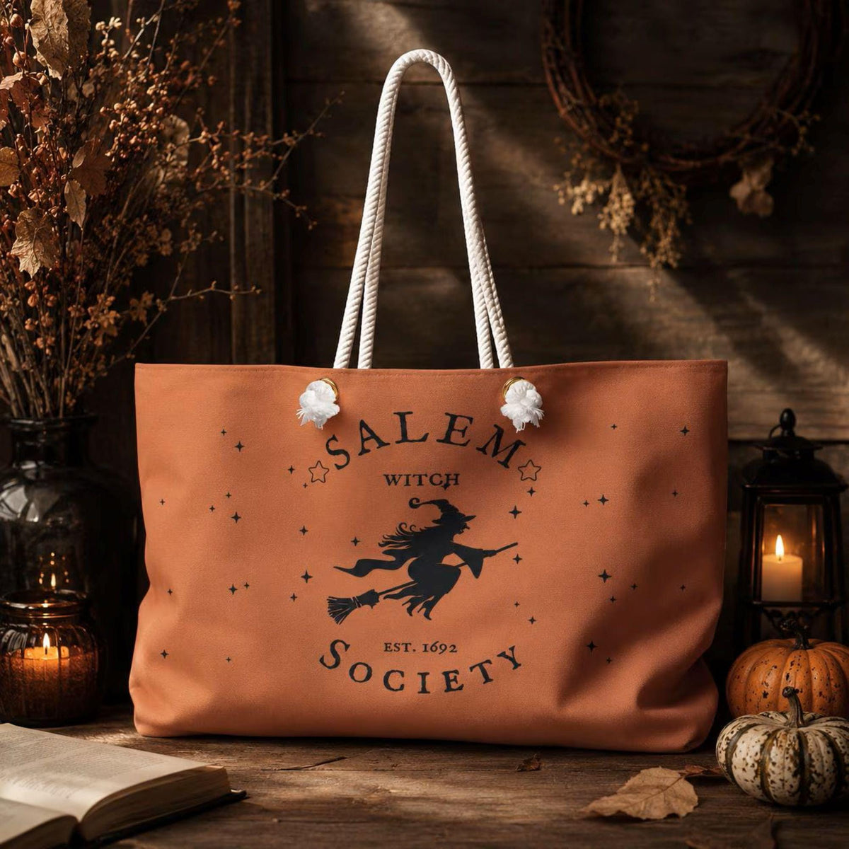 Salem Witch Weekender Tote Personalized