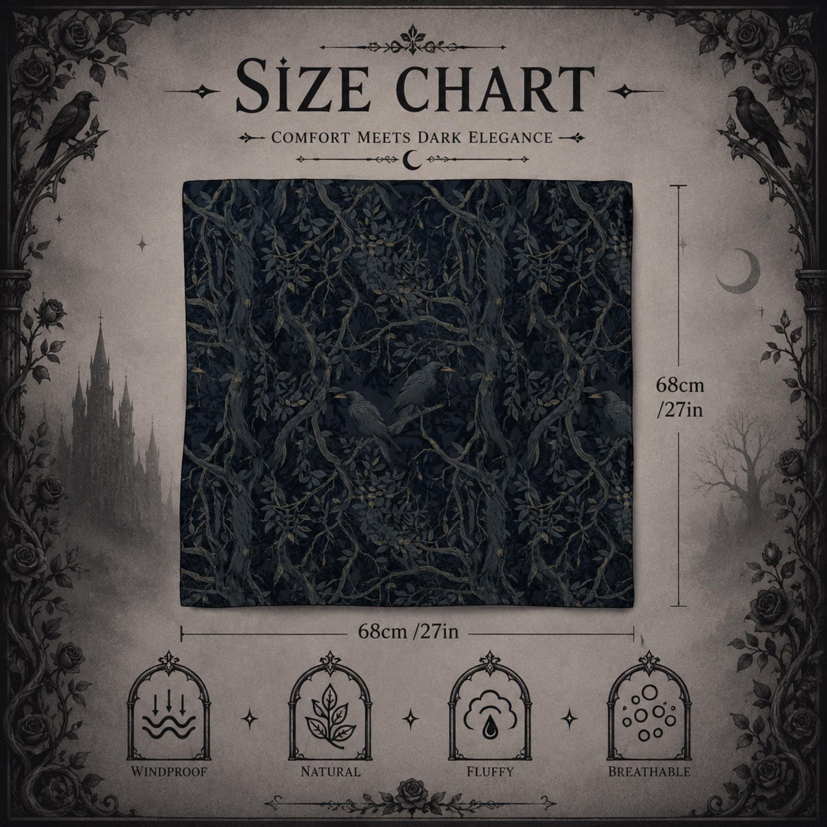 Corporate Goth Gift for you Crow Lovers Gothic Square