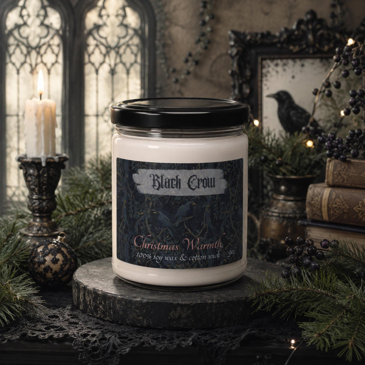Witch Gift Ideas Gothic Holiday Crow Soy Candle