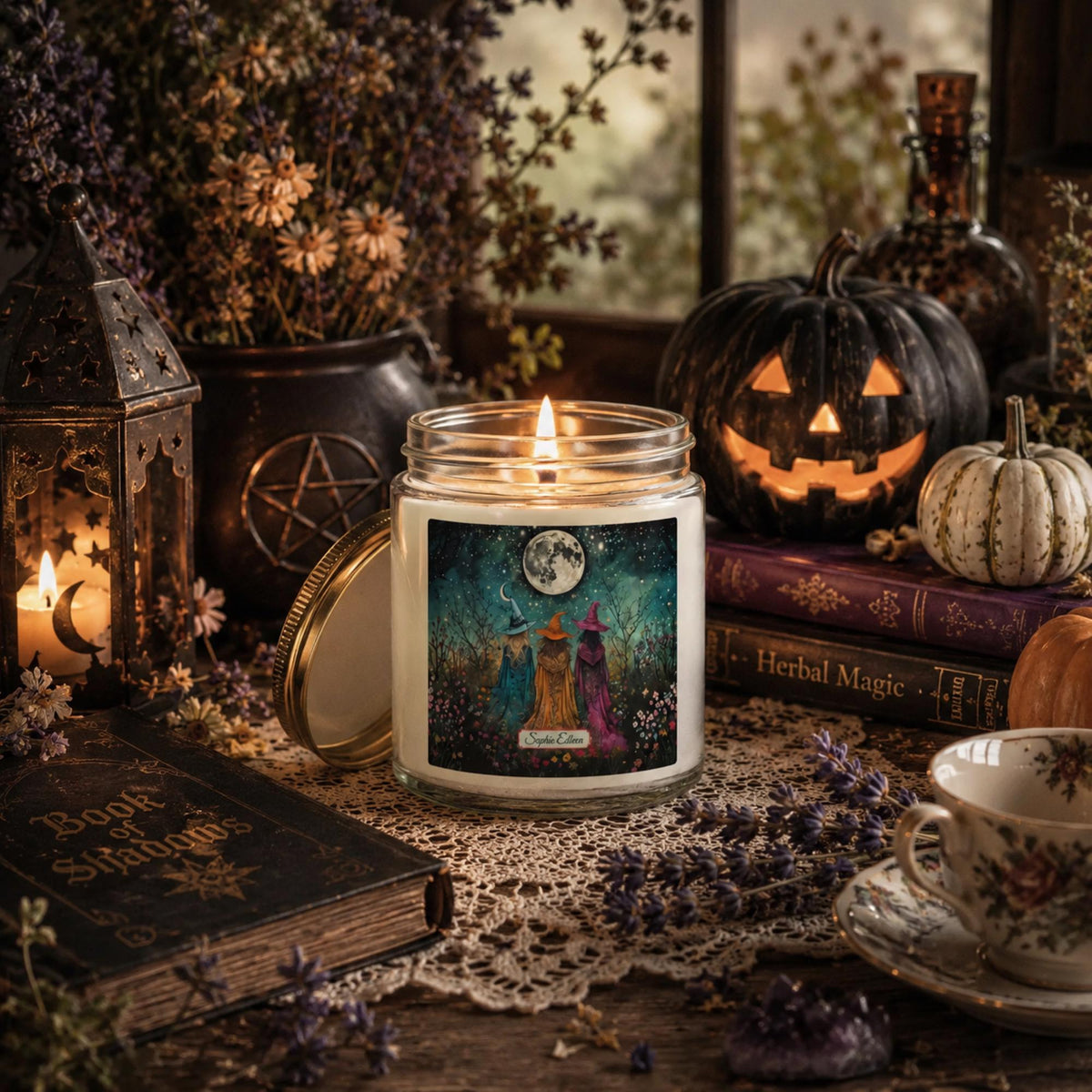 Boho Witches Candle Warmer Lamp