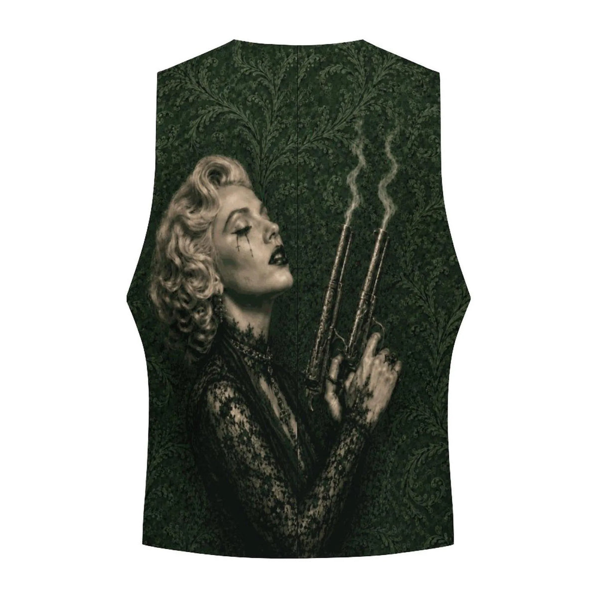 Father of Mayhem Route 66 Goth Clothes Vest Backroom Menswear Southern Gothic Gift Idea for Boyfriend Green Vest Western Cool Dads Club