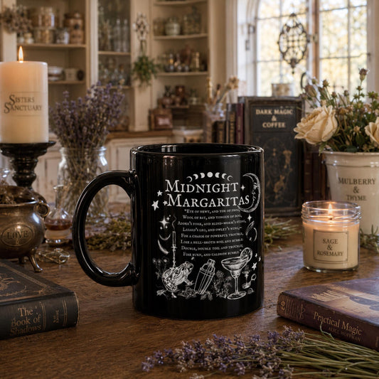 Best Friend Gift Practical Magic Midnight Margaritas Mug Witch Brew Ceramic Goth Movie Coffee Cup Witchy Owen Sisters Halloween Witches Brew