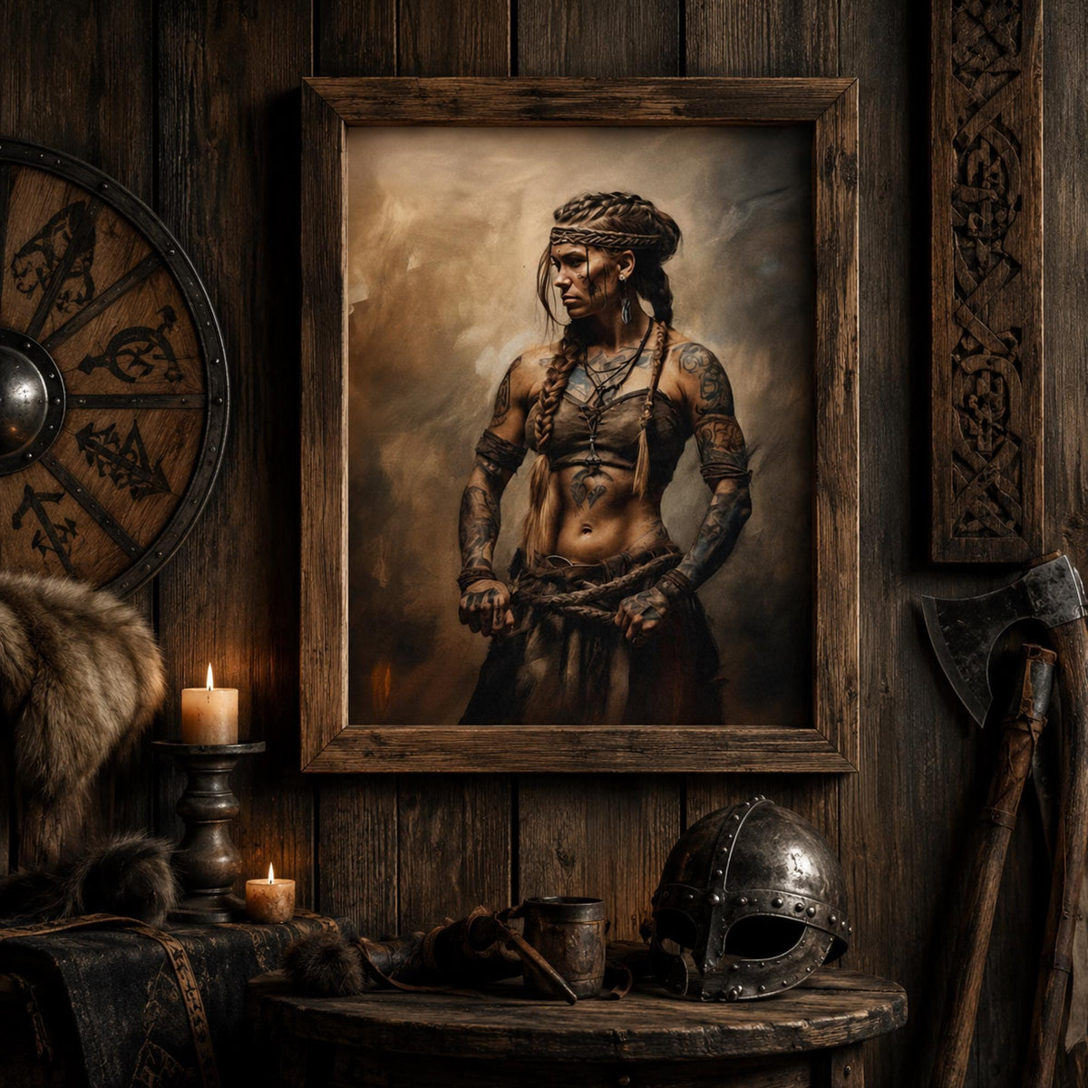 Medieval Viking Warrior Nordic Folklore Design Collection