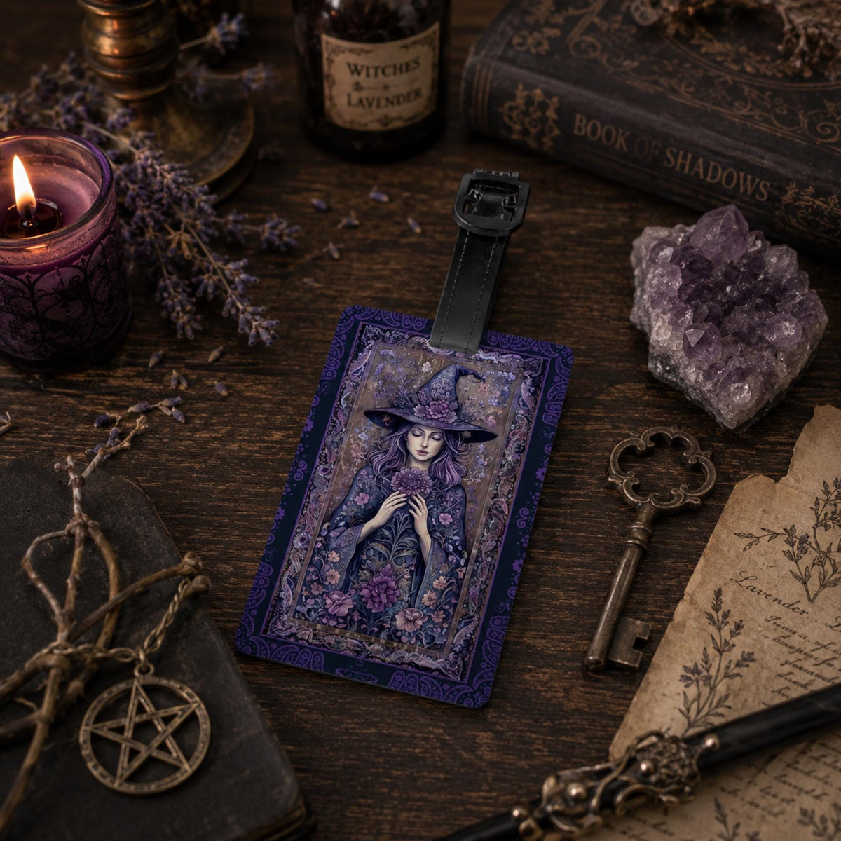 Witchcore Luggage Mystic Travel Decor Bohemian Witch Suitcase Tag Fantasy Occult Accessories Travel Suitcase Decoration Luggage Pagan Gift