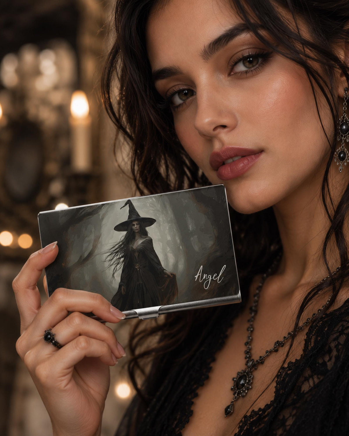 Witch Business Card Holder Personalized Gift
