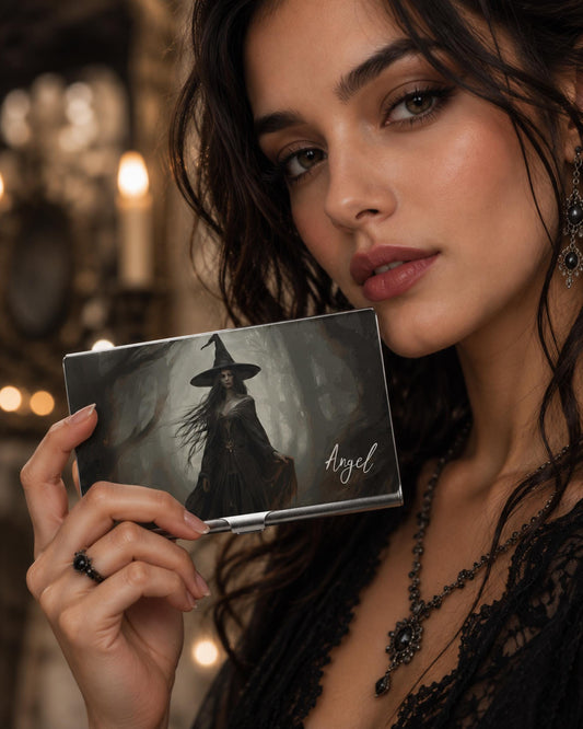 Witch Business Card Holder Personalized Gift