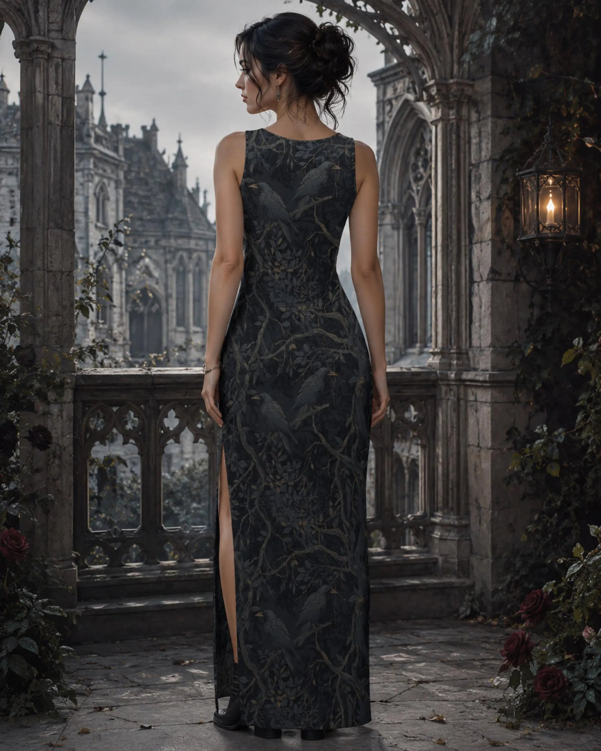 Dark Crows William Morris Dress Design Collection