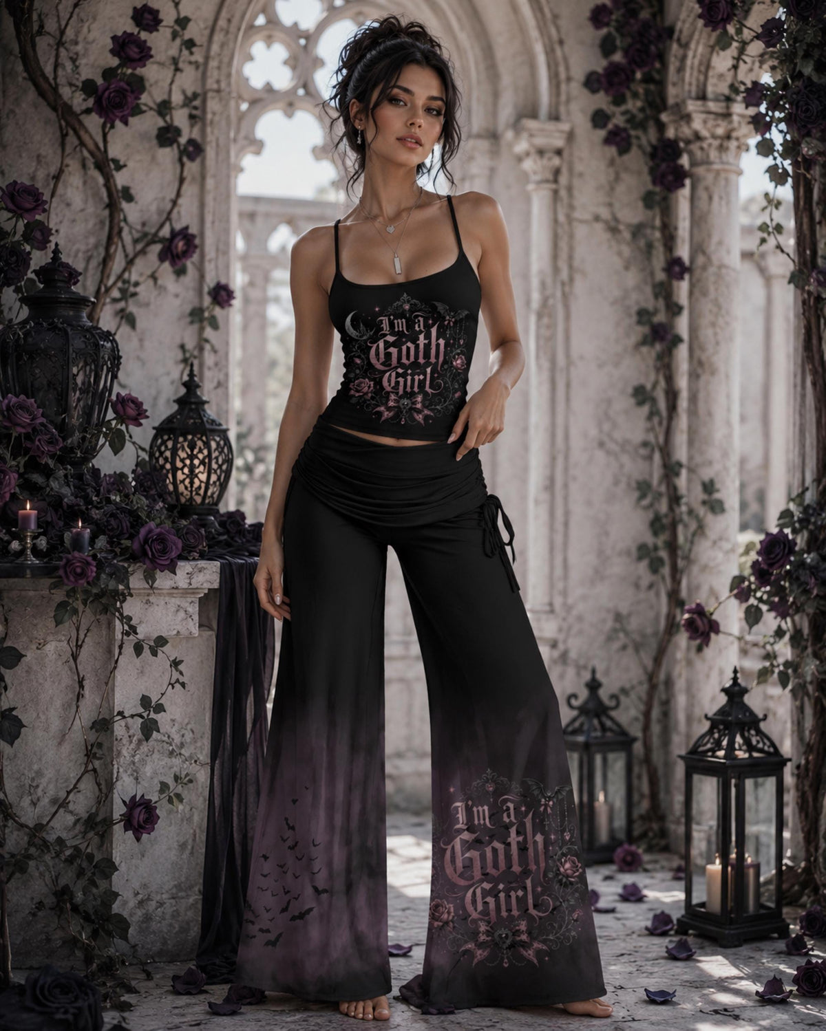 Goth Girl Design Collection Palazzo Pants and Tank!
