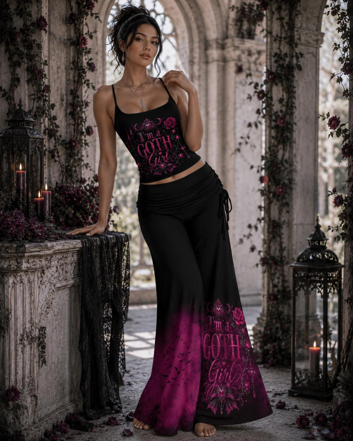 Goth Girl Design Collection Palazzo Pants and Tank!