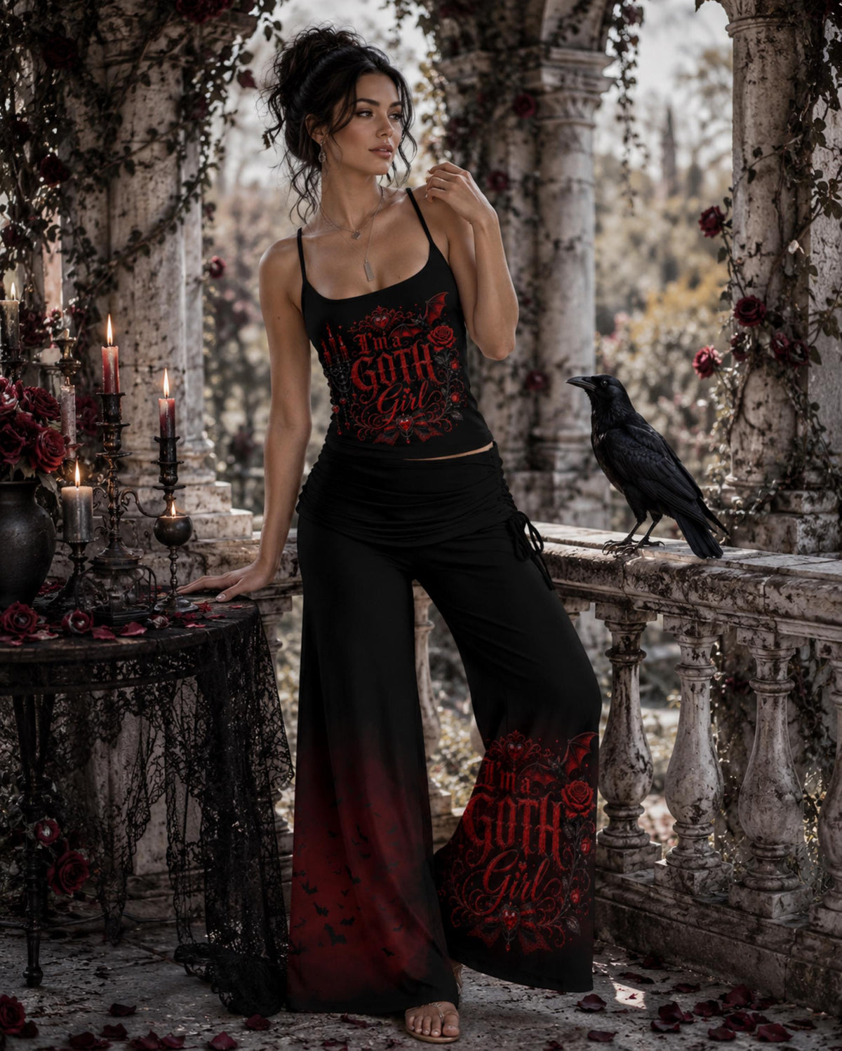 Goth Girl Design Collection Palazzo Pants and Tank!