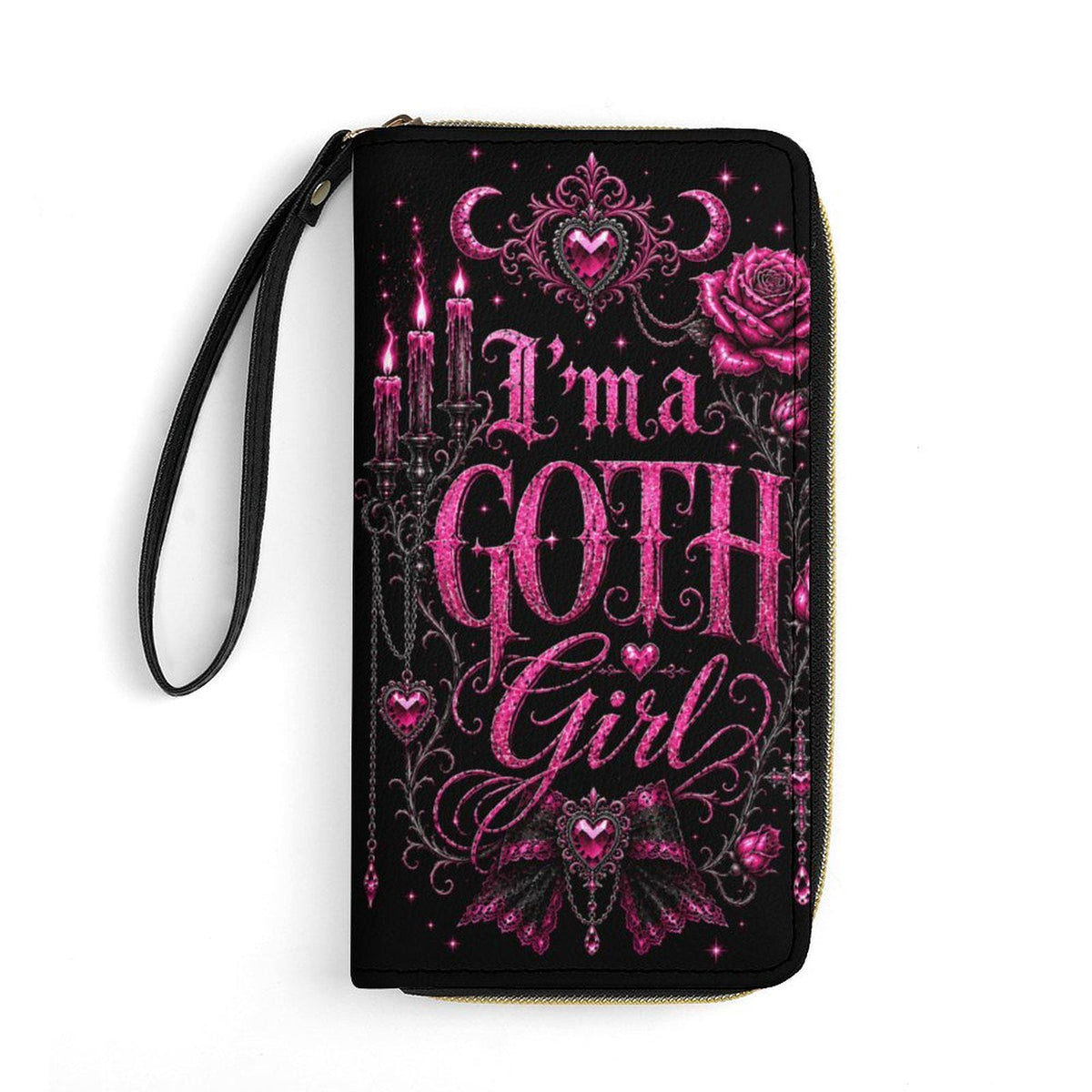Goth Girl Emo Gift for Bestie Personalized Wristlet