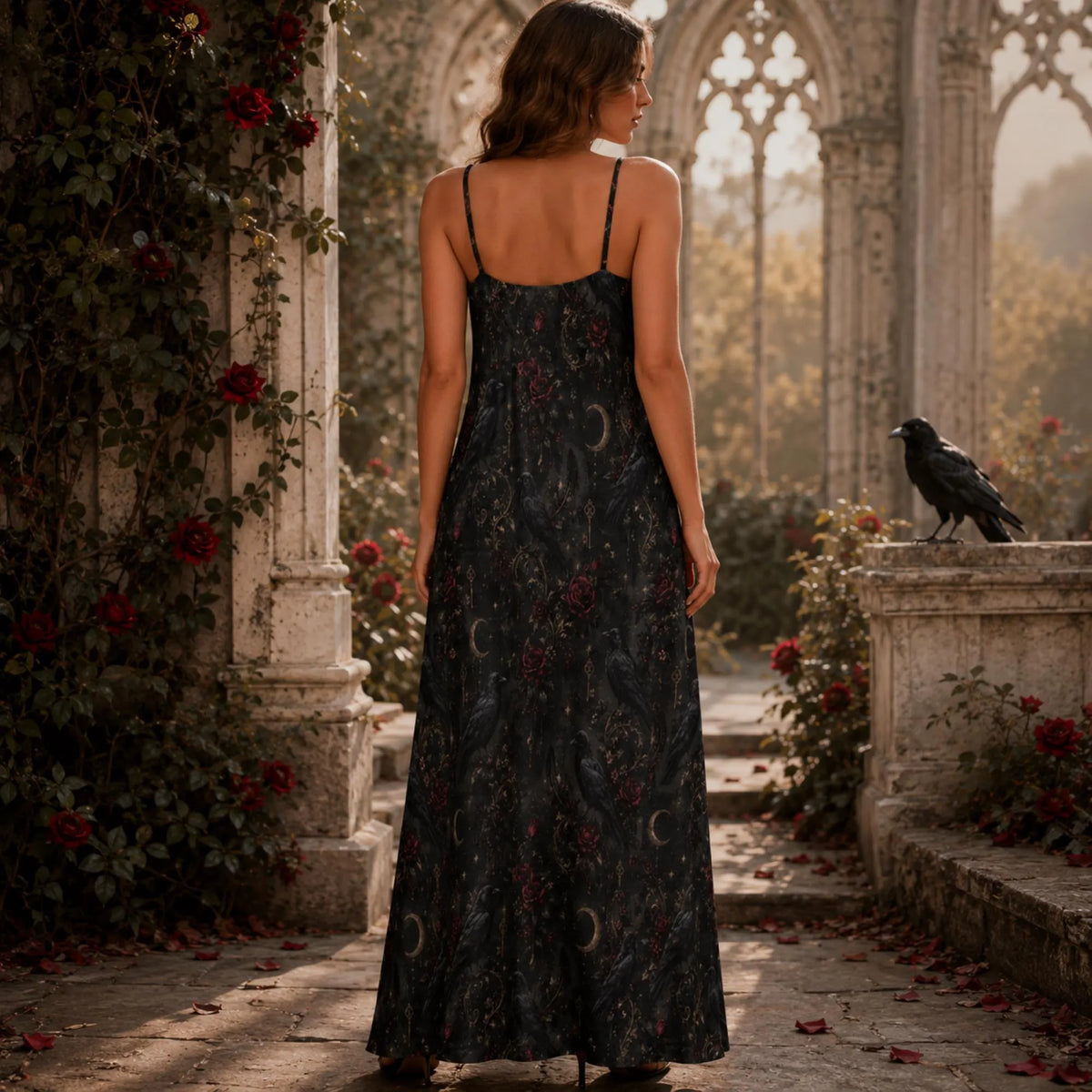 Dark Romance Celestial Crows Dress and Accessory Collection