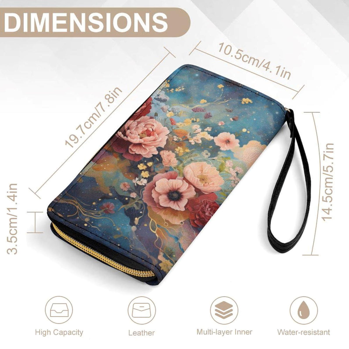 Celestial Rose Personalized Wristlet