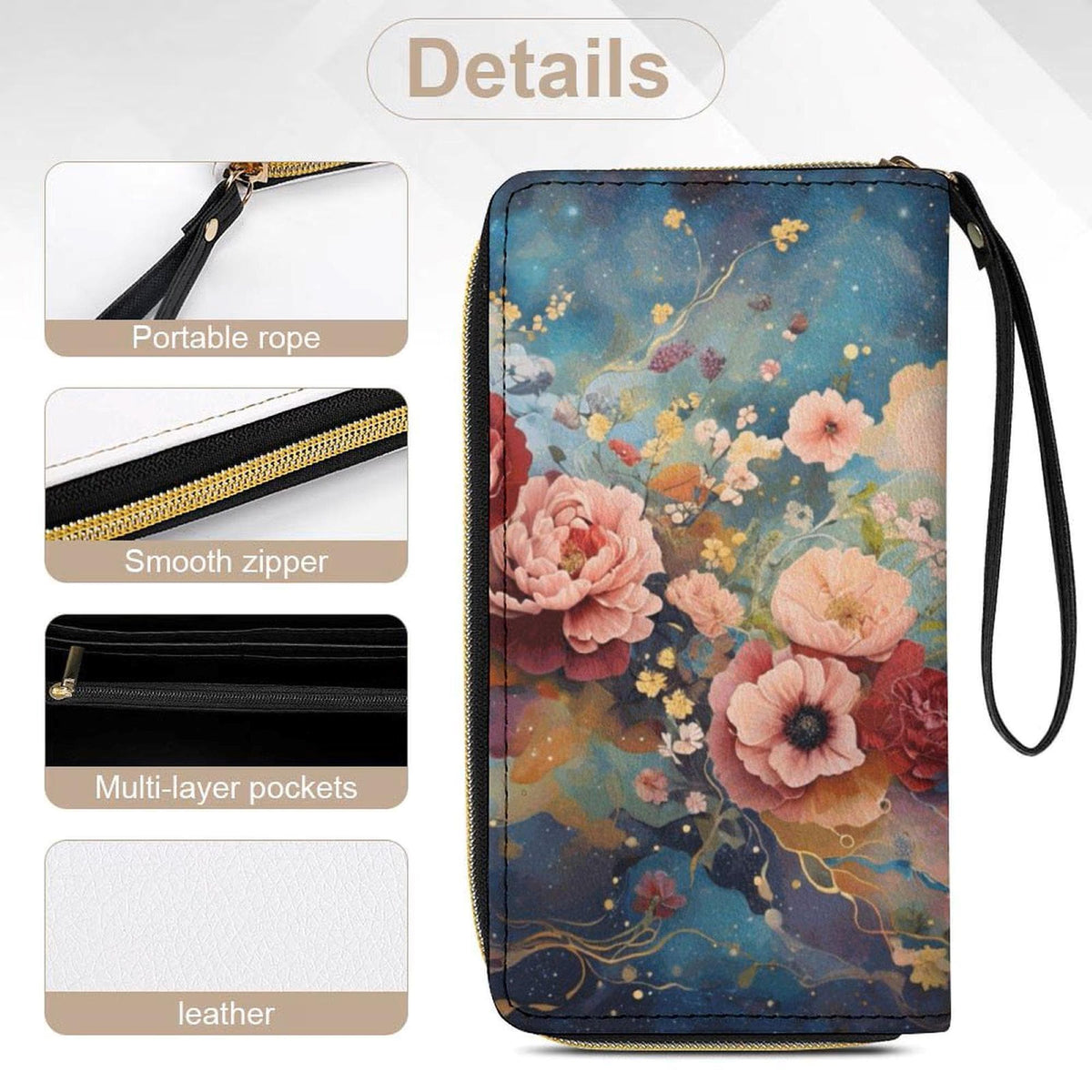 Celestial Rose Personalized Wristlet