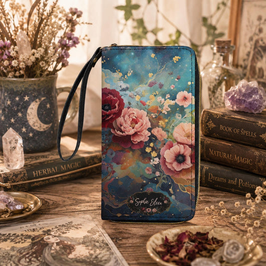 Celestial Rose Personalized Wristlet