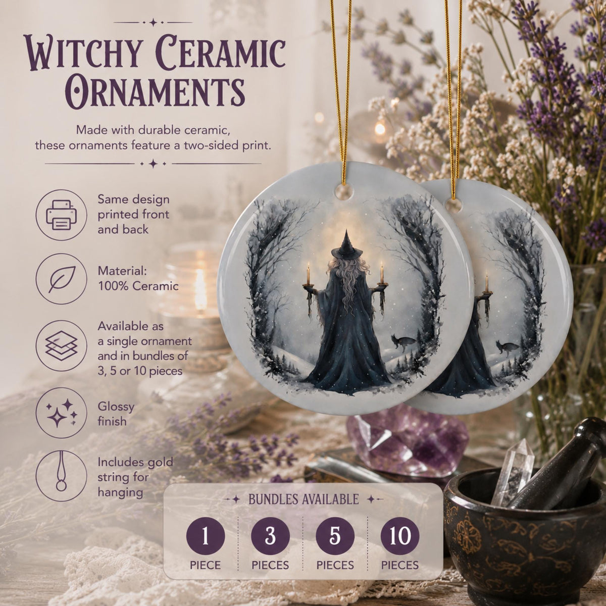 Practical Magic Ornament Winter Solstice Gift