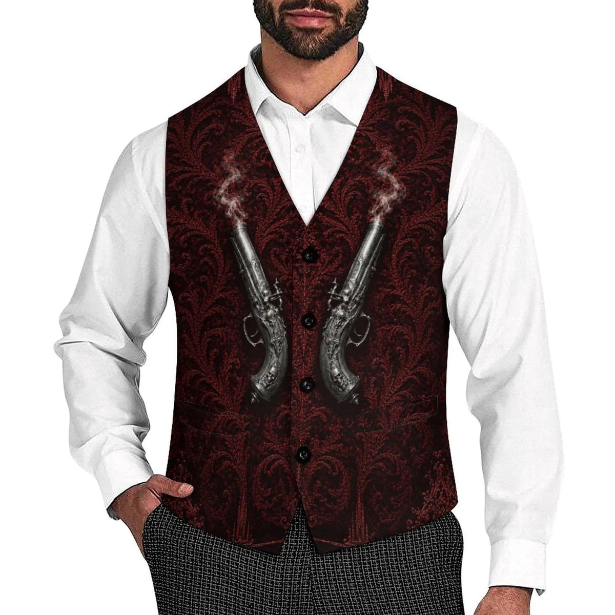 Father of Mayhem Route 66 Goth Clothes Vest Backroom Menswear Southern Gothic Gift Idea for Boyfriend Green Vest Western Cool Dads Club