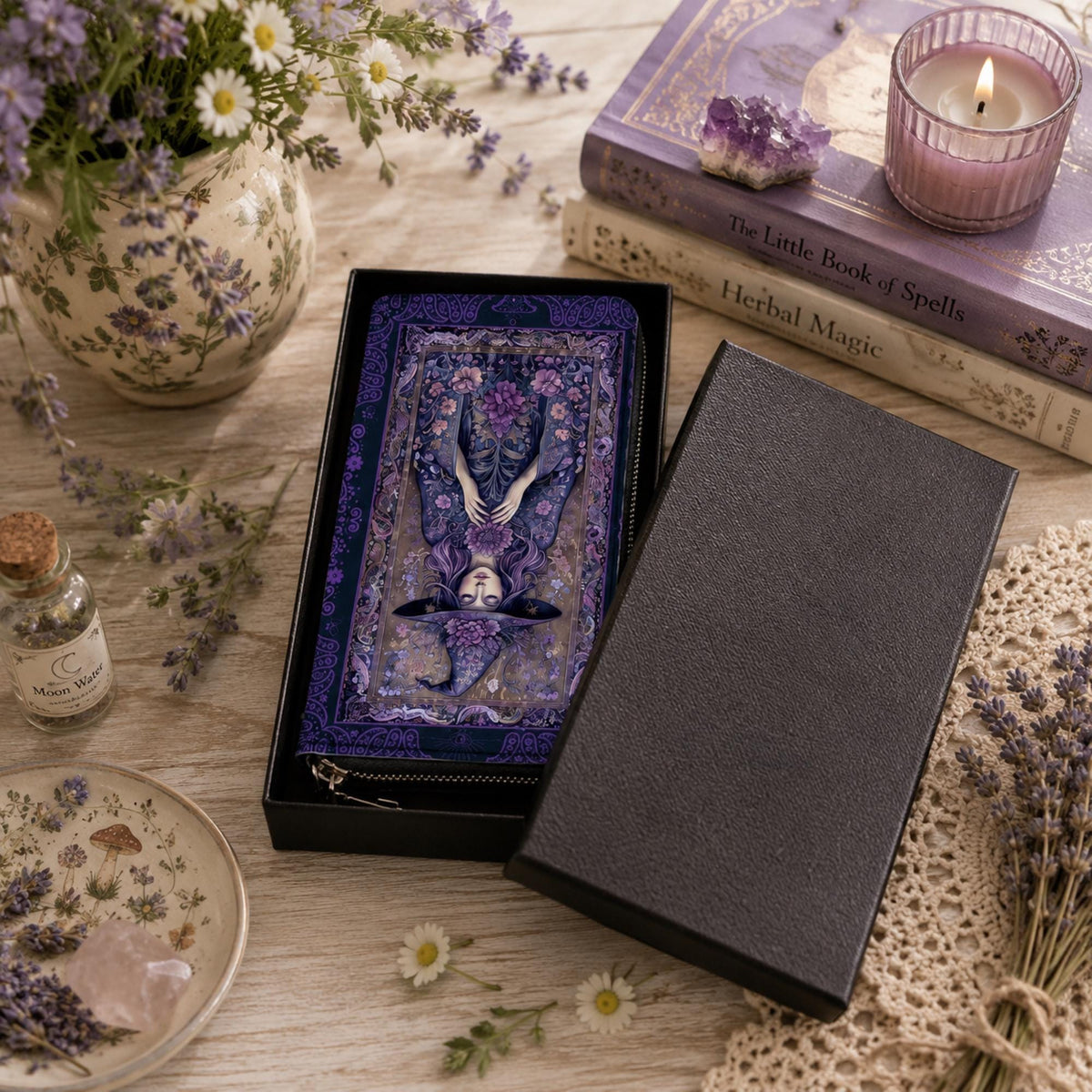 Purple Witch Wristlet Wallet Gift for Bestie