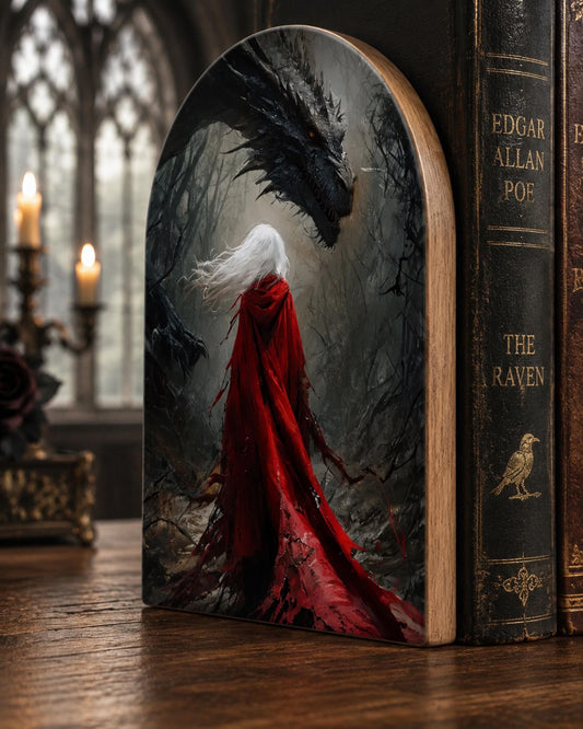 Reading Nook Decor from Blood and Ash Book Nook Accessory Throne of Glass Art Gothic Bookends TOG Dragon Sarah J Maas Merch for Book Lover