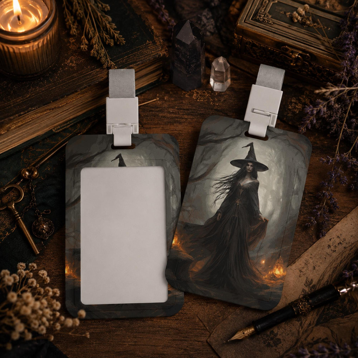 Spooky Witchy Lanyard Gift Badge