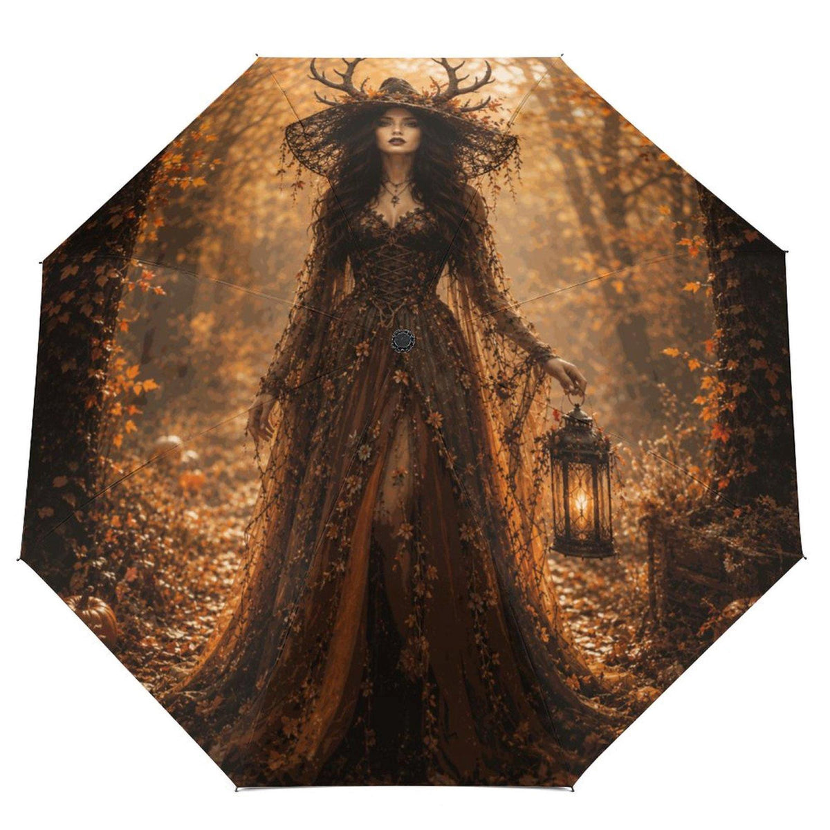 Girly Halloween Autumn Goth Girl Birthday Gift Spooky Witchy Holiday Essentials Elen of the Way Witch Umbrella Witchcore Practical Magic