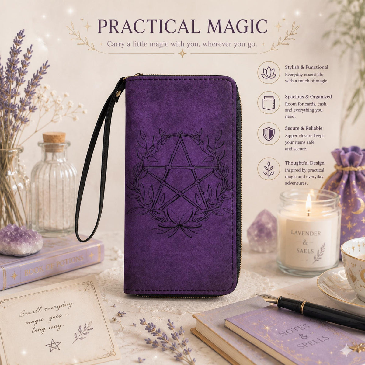 Witchcore Pagan Wallet Gift for Mom